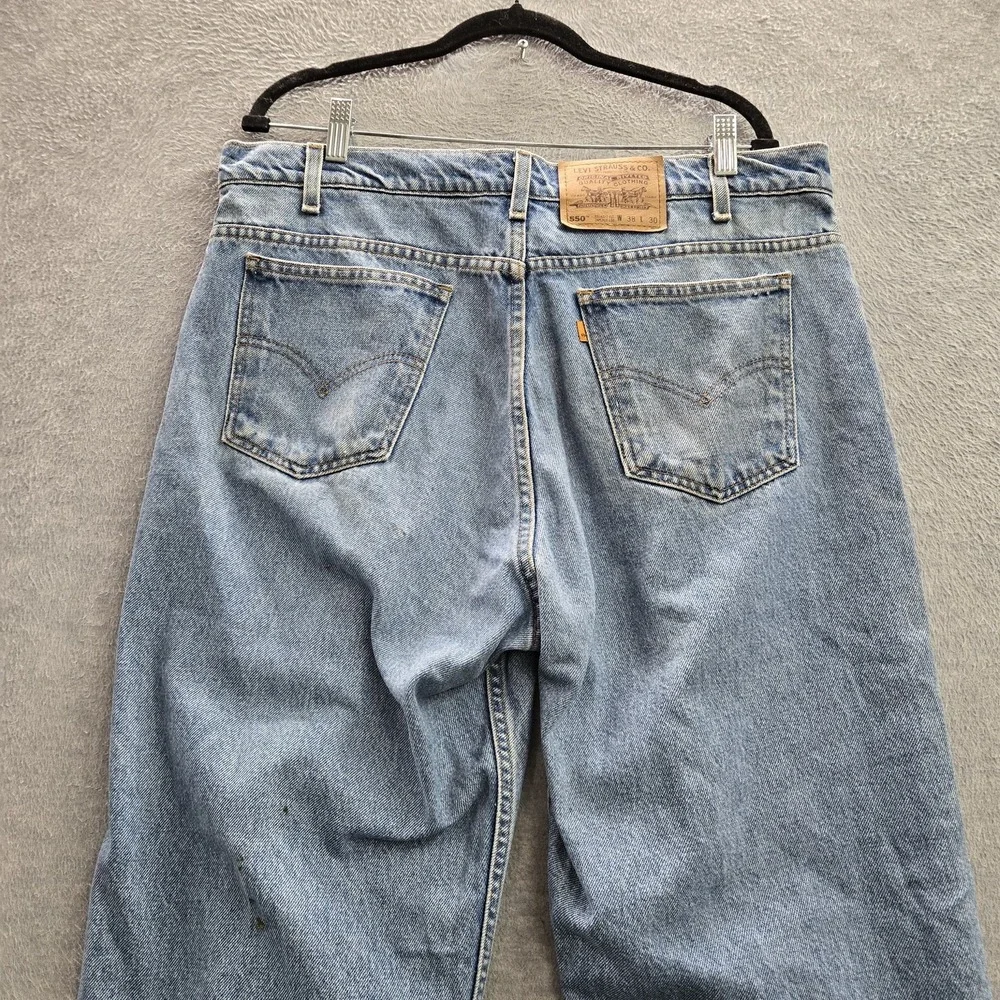 VINTAGE Levi's 550 Men Jeans 38X30 Relaxed Fit Tapered Leg Orange Tab 90s READ
